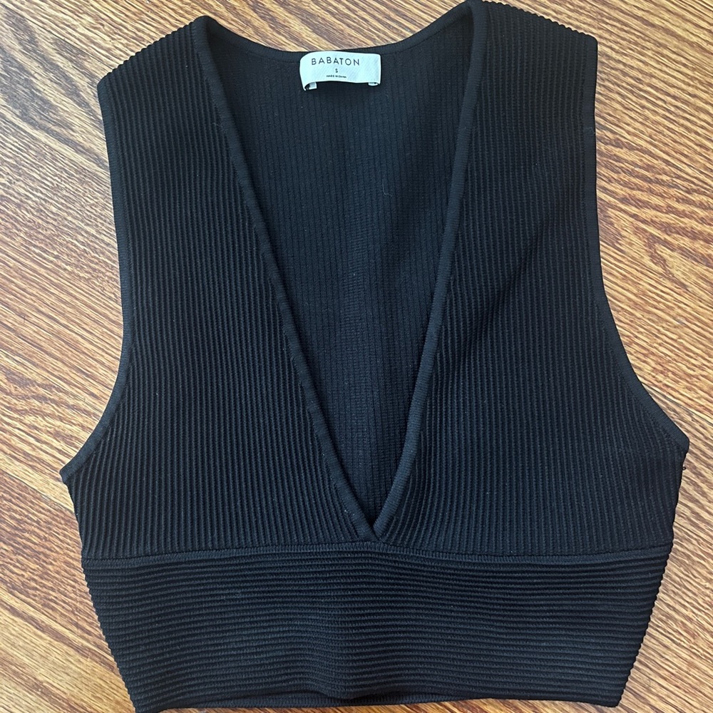 Babaton Sculpt Knit Deep V Tank
